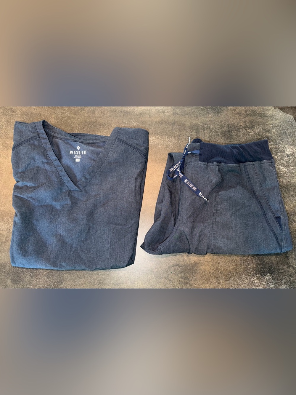Medcouture - Dark Gray Scrub Top and Jogger Set